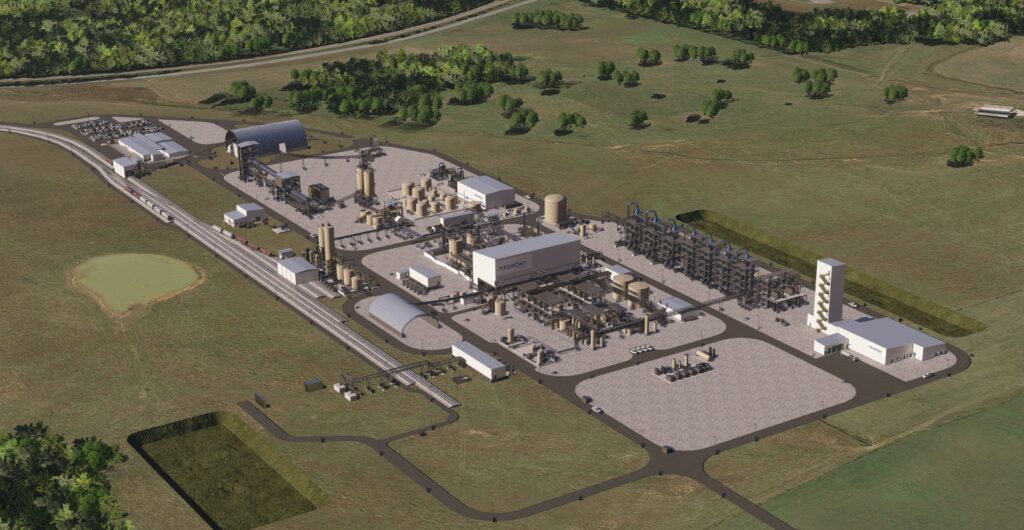 3d rendering of Piedmont Lithium's Tennessee plant
